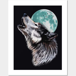 Lone Wolf - Howling At The Moon Posters and Art